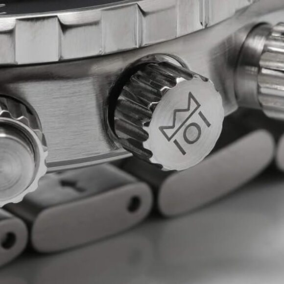 Hyakuichi 101 Chronograph GMT watch, brand new in box, white dial - Picture 5 of 7